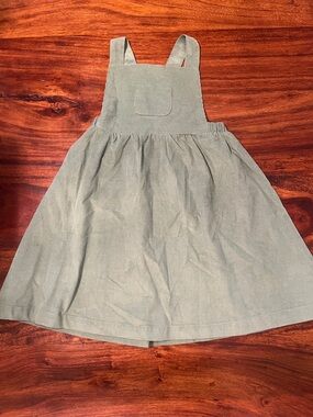 Angel Dear Sage Green Corduroy Dress
